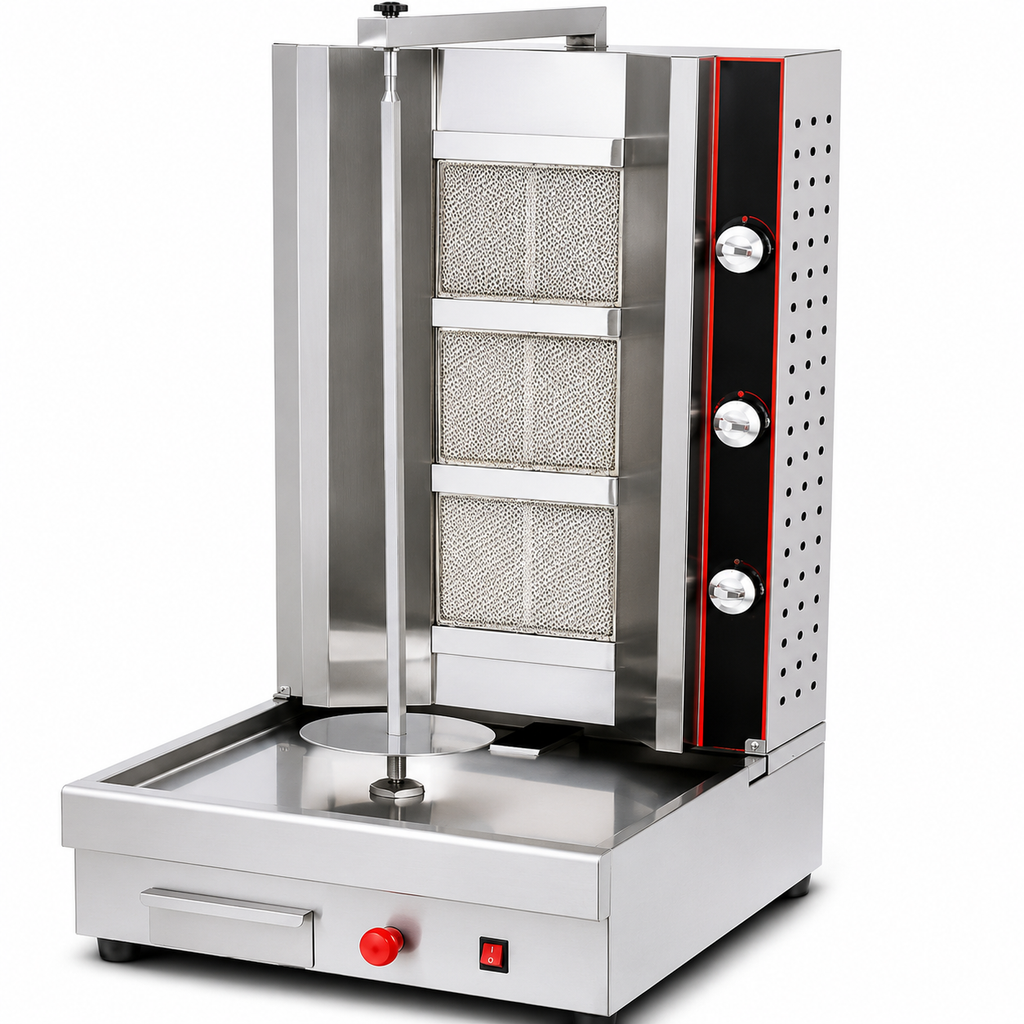 Machine à shawarma à gaz / 3 brûleurs